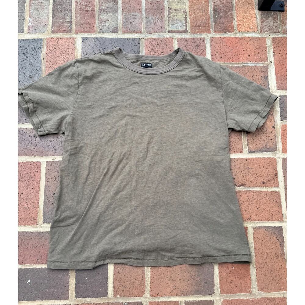Vintage J. Peterman‎ Company Solid Tan Beige Crewneck T-Shirt Medium